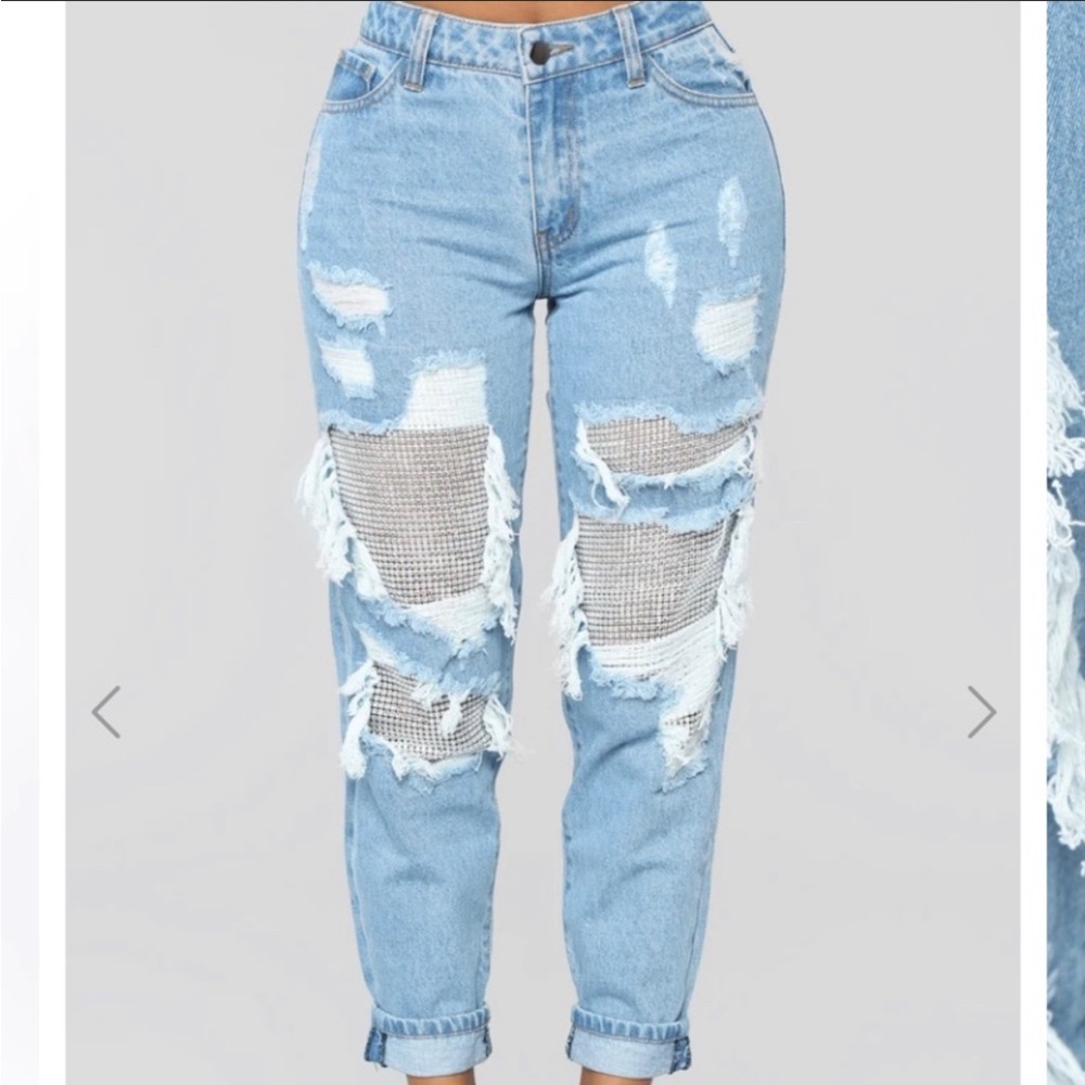 Fashion nova bling denim jeans size 9